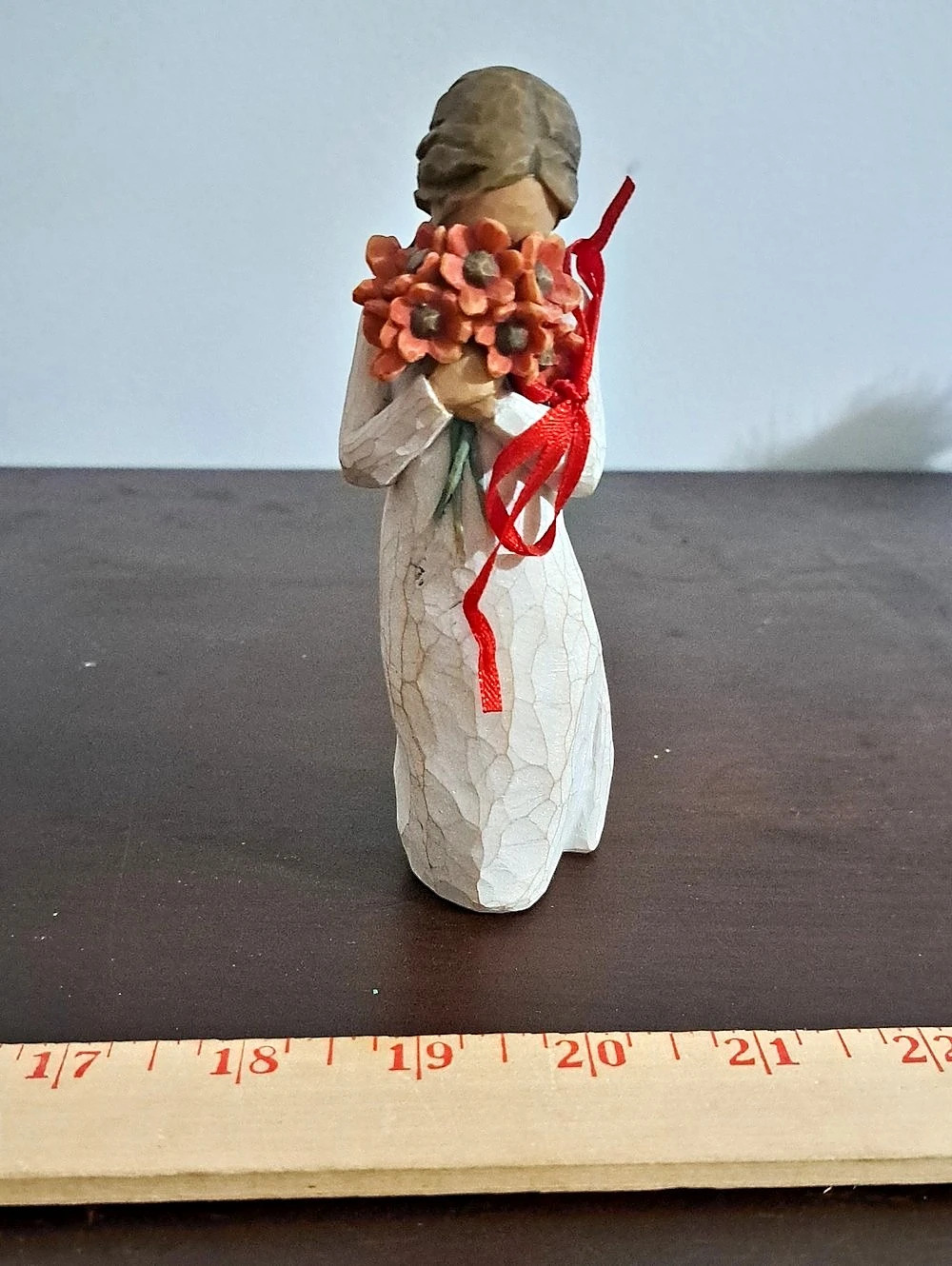 Willow Tree Surrounded by Love Figurine White & Red Wedding Decor